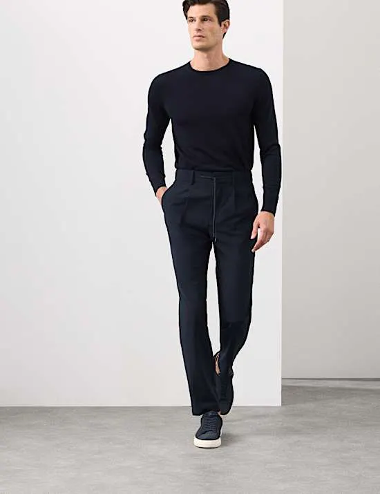 Wool Blend Performance Trousers