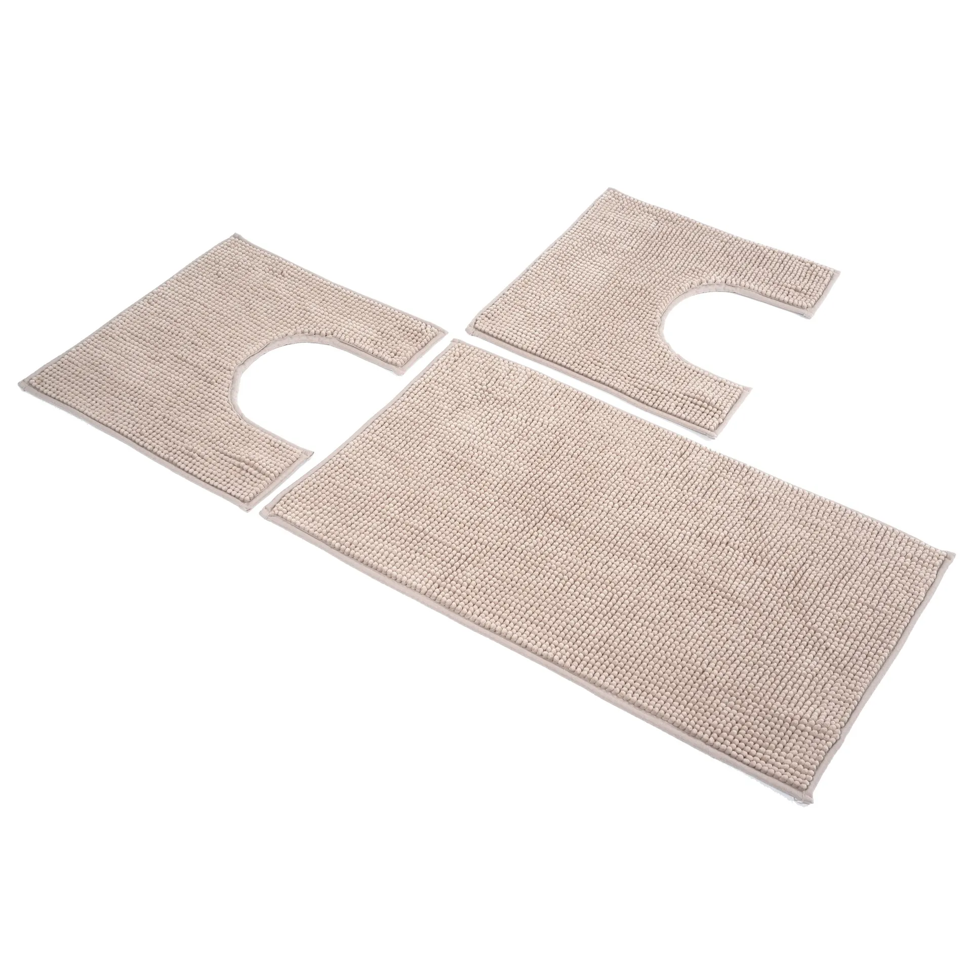 Set tappeti bagno Poppy Beige Sophie Maison 3 pezzi