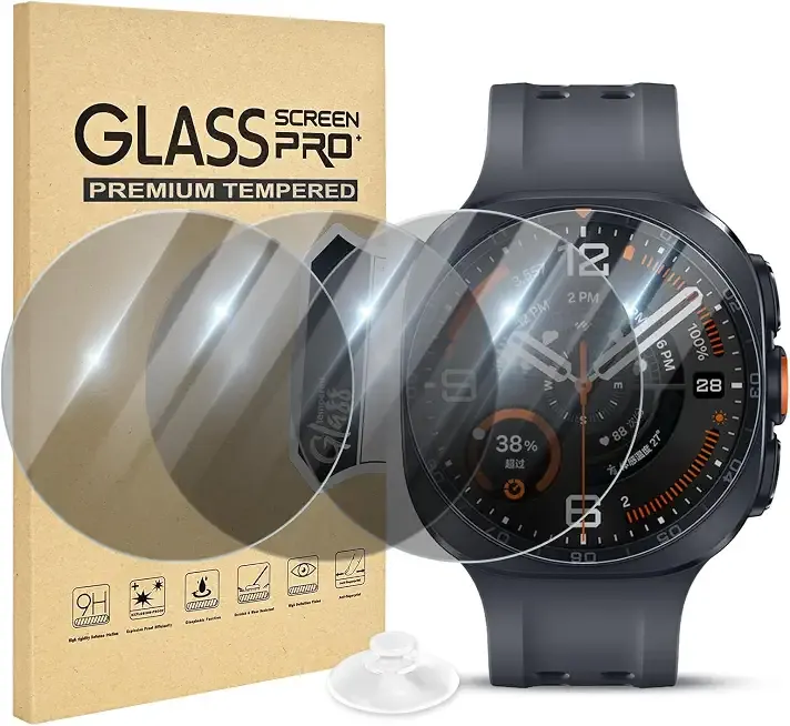 4 PCS Compatible for Samsung Galaxy Watch Ultra 2 Screen Protector | Privacy Full Cover 9H Hardness Tempered Protector for Galaxy Watch 9 Ultra Screen 2026, Anti-scratch & Anti-peeping