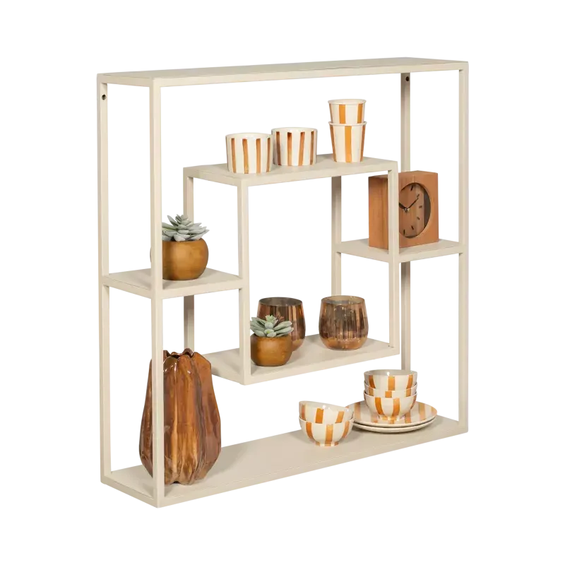 Wandrek Shea - 80x80 cm - metaal Beige