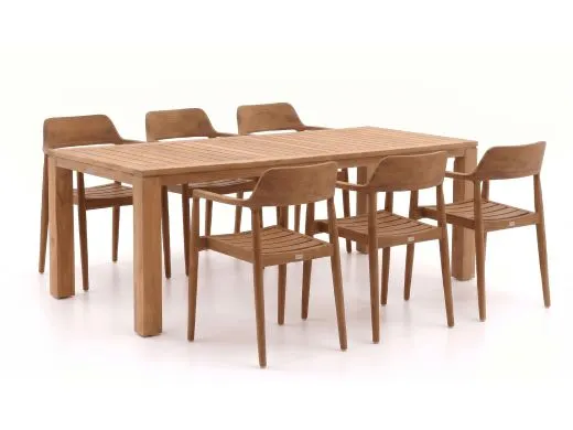 Bellagio Balba/Buxton 220cm dining tuinset 7-delig stapelbaar