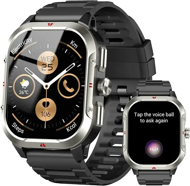 Smart Watch for Men Built-in GPS,50+ Day Battery Life, Answer/Make Calls