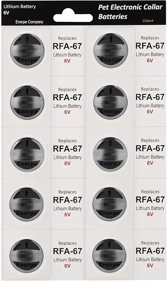 RFA-67 RFA-67D-11 6V Replacement Battery Long-Lasting & High Capacity Compatible with Pet Safe Electronic Collars Pack of 10