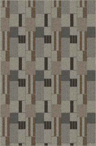 U-Carpet Brick Grey Shell 4' x 6' Accent Rug