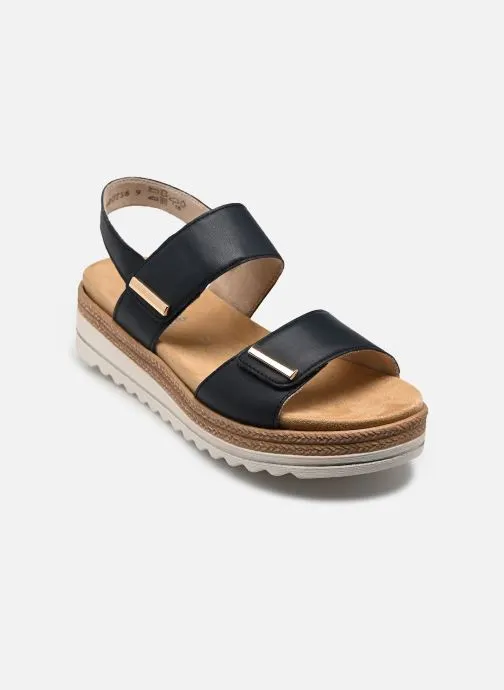 Sandalen met sleehak en plateau D0Q59 dames blauw