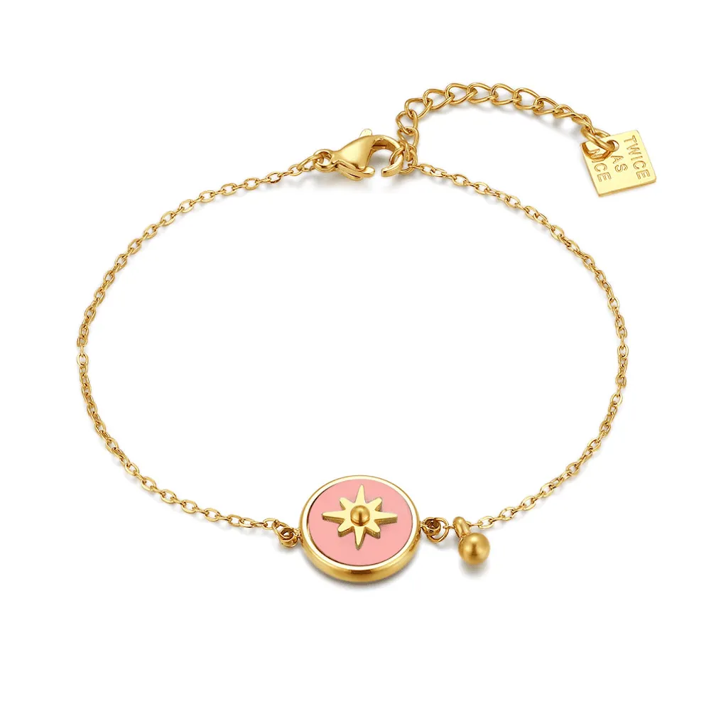 Armband in edelstaal, zon