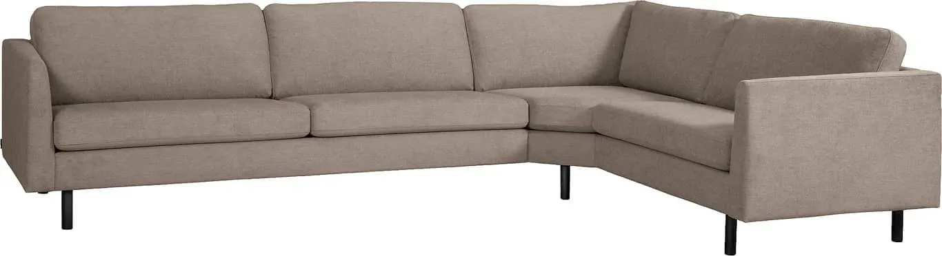Hjellegjerde Medium hjørnesofa stoff Baffin dark beige, armlen 27
