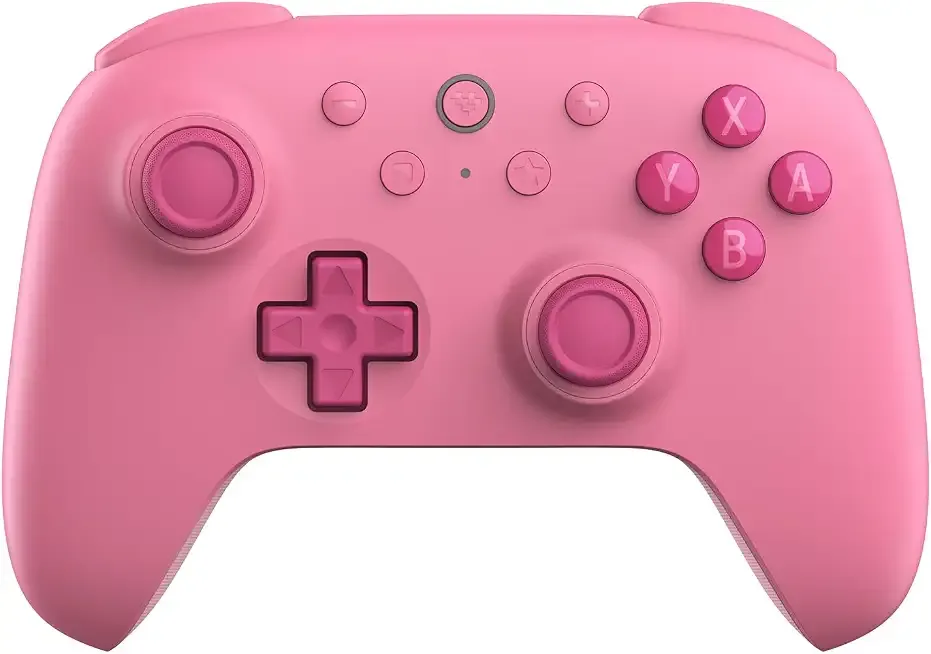 8BitDo Ultimate 2C Bluetooth Controller for Switch/Switch 2, Pink | Hall Effect Joysticks, 6-Axis Motion Control, Rumble Vibration, Refined D-Pad and Bumpers, Extra R4/L4 Bumpers