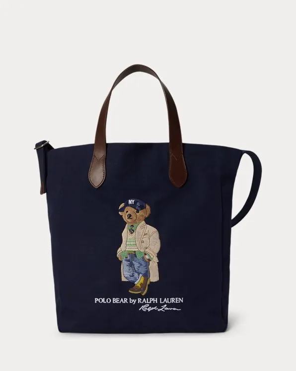 Polo Bear Canvas Shopper Tote