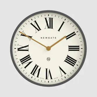 Newgate Mr Butler Wall Clock Moonstone Grey