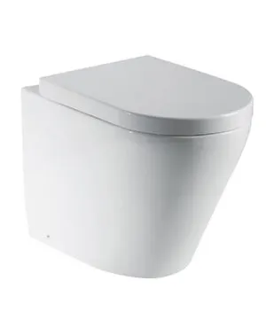 Vaso WC filomuro SENSEA easy, sedile incluso P 54.5 x L 36 x H 39.5 cm bianco