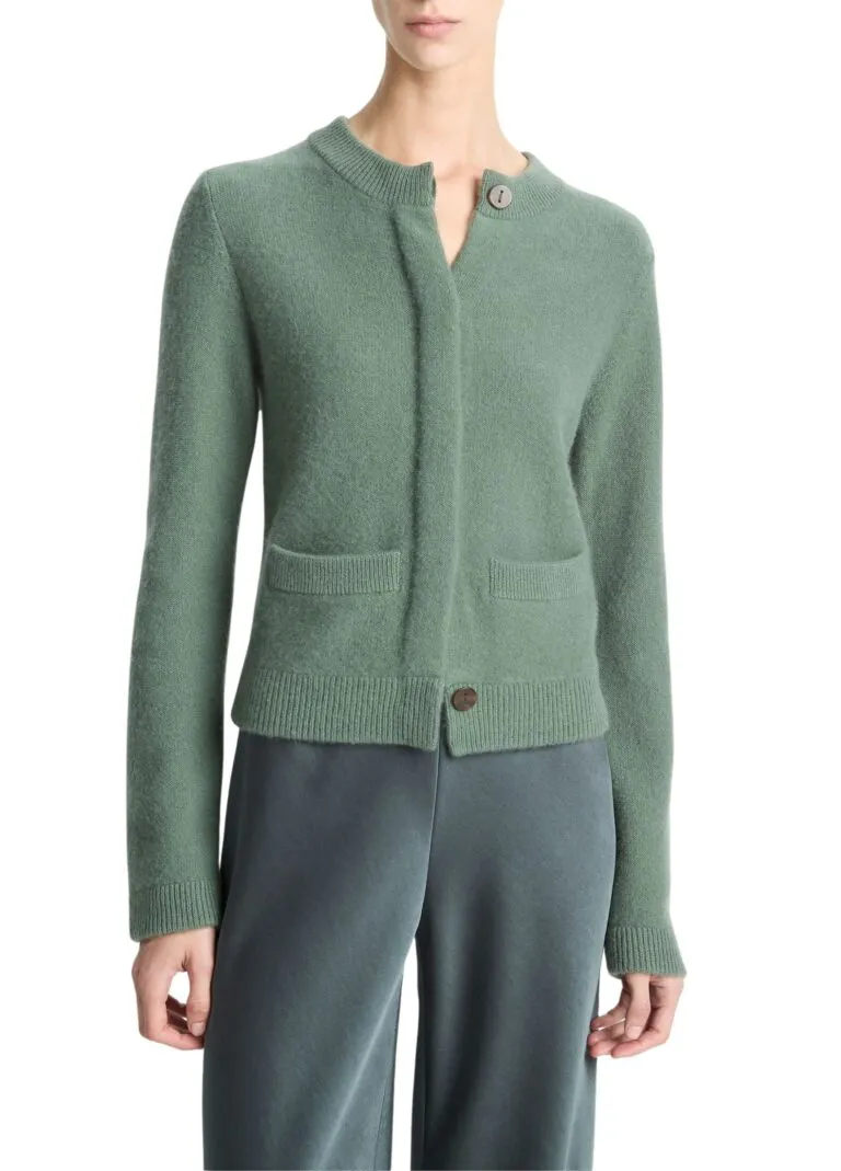 Shrunken Boiled Cashmere Jacket - Grønn