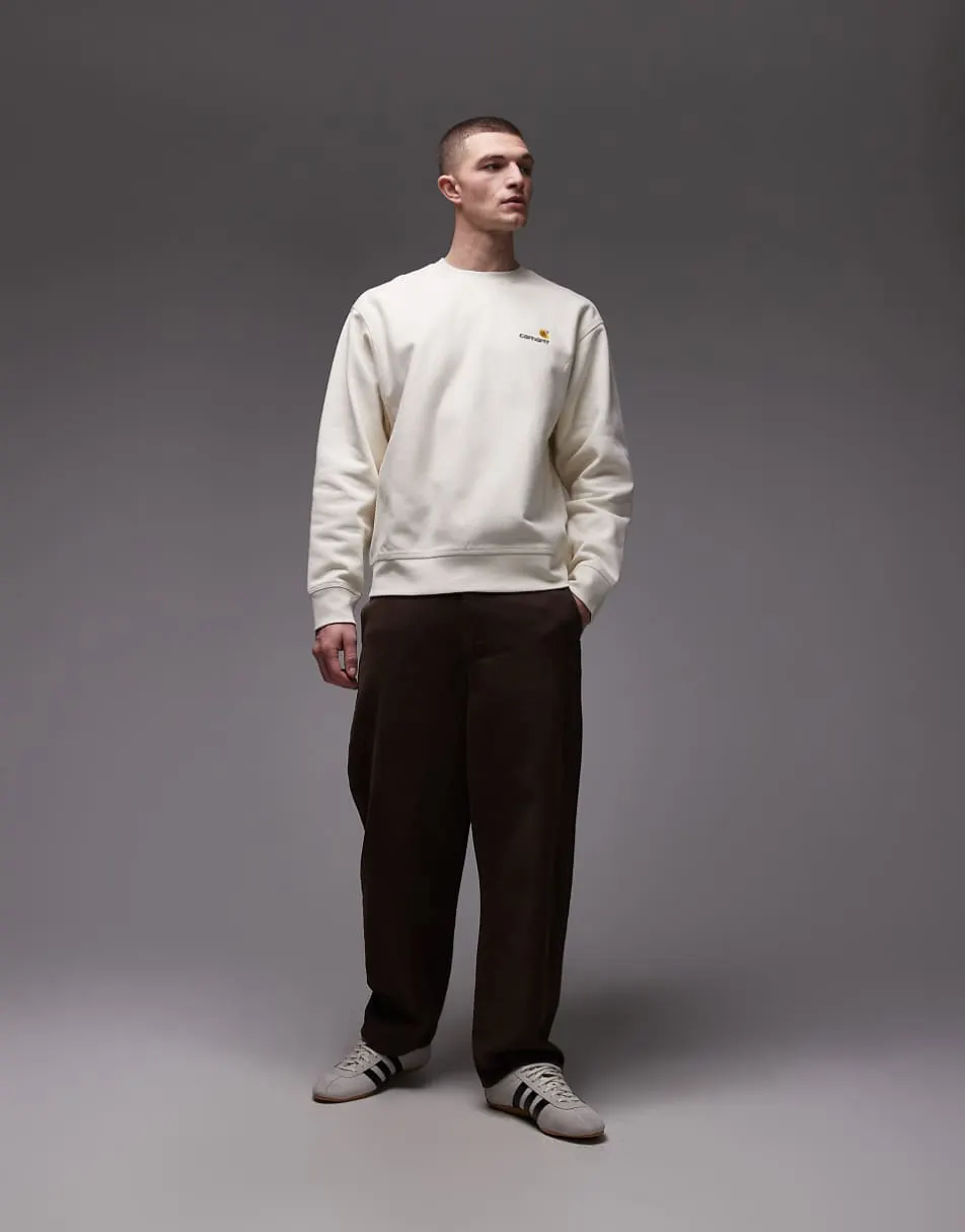 Carhartt american script sweatshirt in light beige