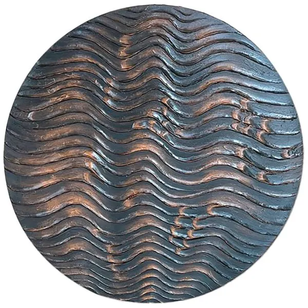 Wandpaneel Pictura 100 cm rond golvend bruin