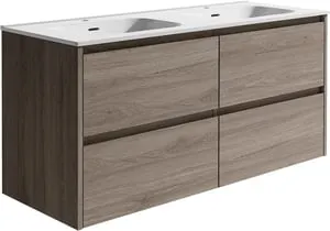 Mueble de baño Moon roble gris 120x48 cm (lavabo no incluido)