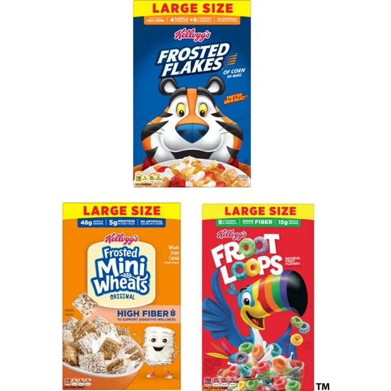 on any TWO (2) Kellogg's® Crispix®, Froot Loops®, Frosted Mini-Wheats®, Honey Smacks®, Special K®, Kellogg's Frosted Flakes® and/or Kellogg's Raisin Bran® Cereals (12 -20.9 oz., Any Flavor, Mix or Match)