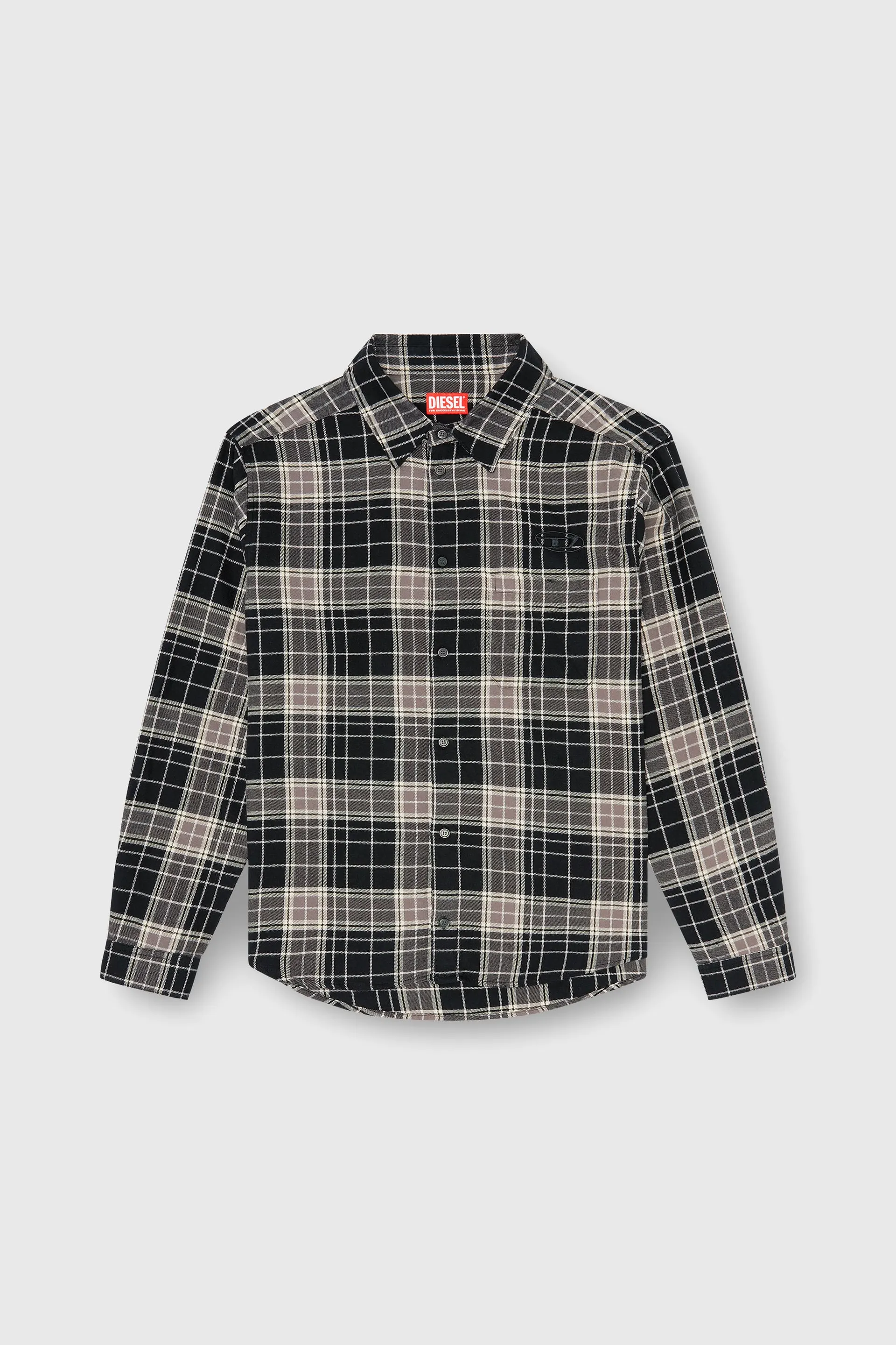 Distressed shirt in check flannel