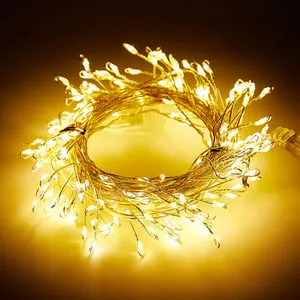 100 guirnaldas de luces LED con control remoto, guirnaldas de luces navideñas USB de 3m para decoración de árbol de Navidad de fiesta