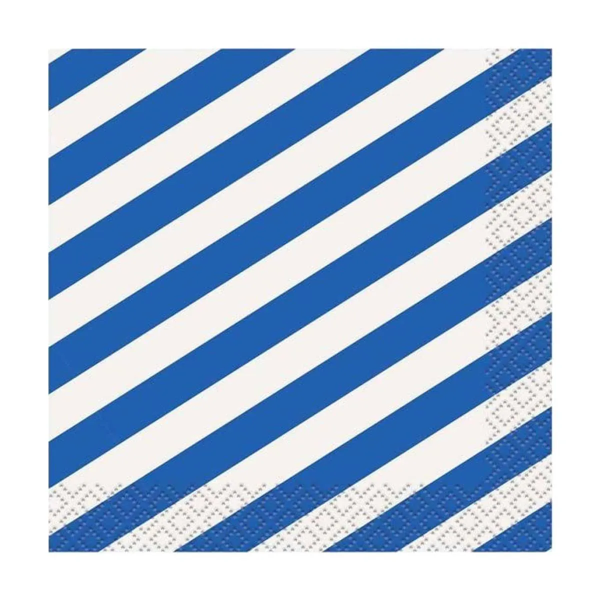 321 Party! Royal Blue Striped Beverage Napkins, 16 ct