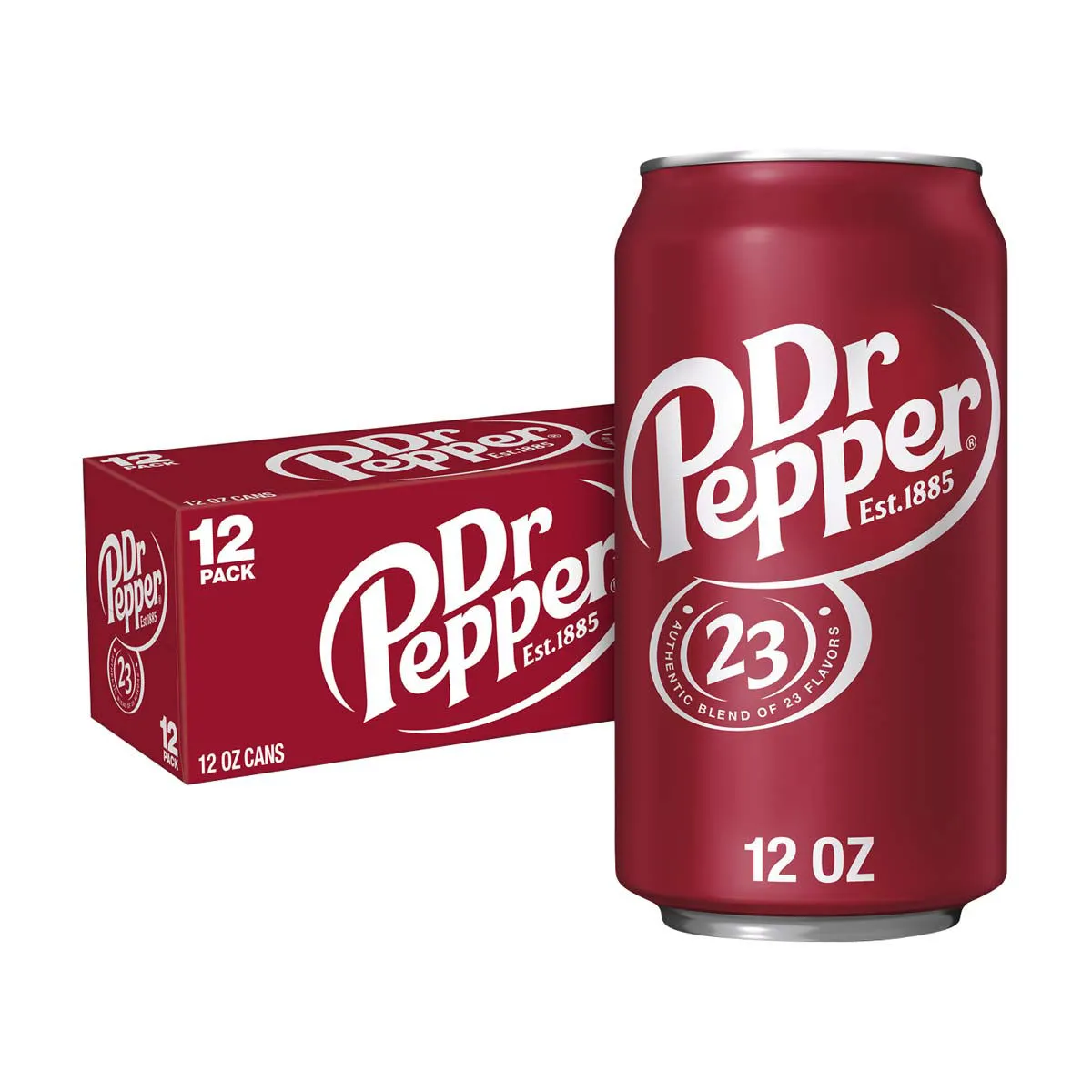 Dr Pepper Soda, 12 fl oz Cans, 12 pk