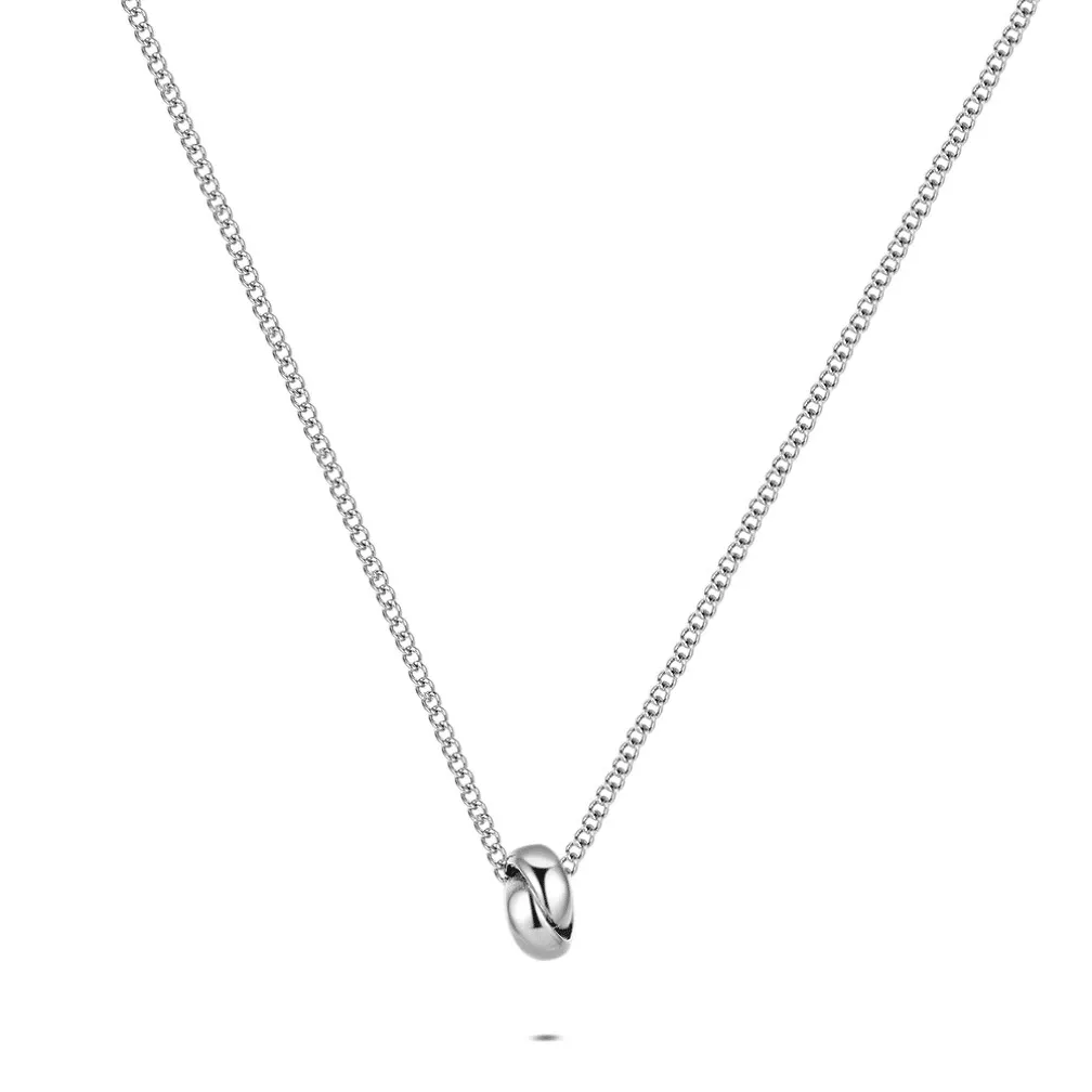 Halsketting in edelstaal, hanger