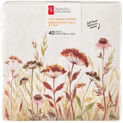 3 Ply Dinner Napkins 40 Pack - Field