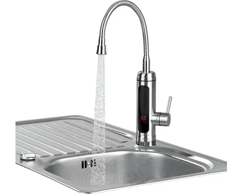 Dřezová baterie s elektrickým ohřevem vody Maxxmee nerezová ocel 04974