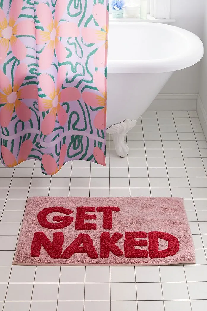 Tappetino da Bagno Rosa e Rosso Get Naked