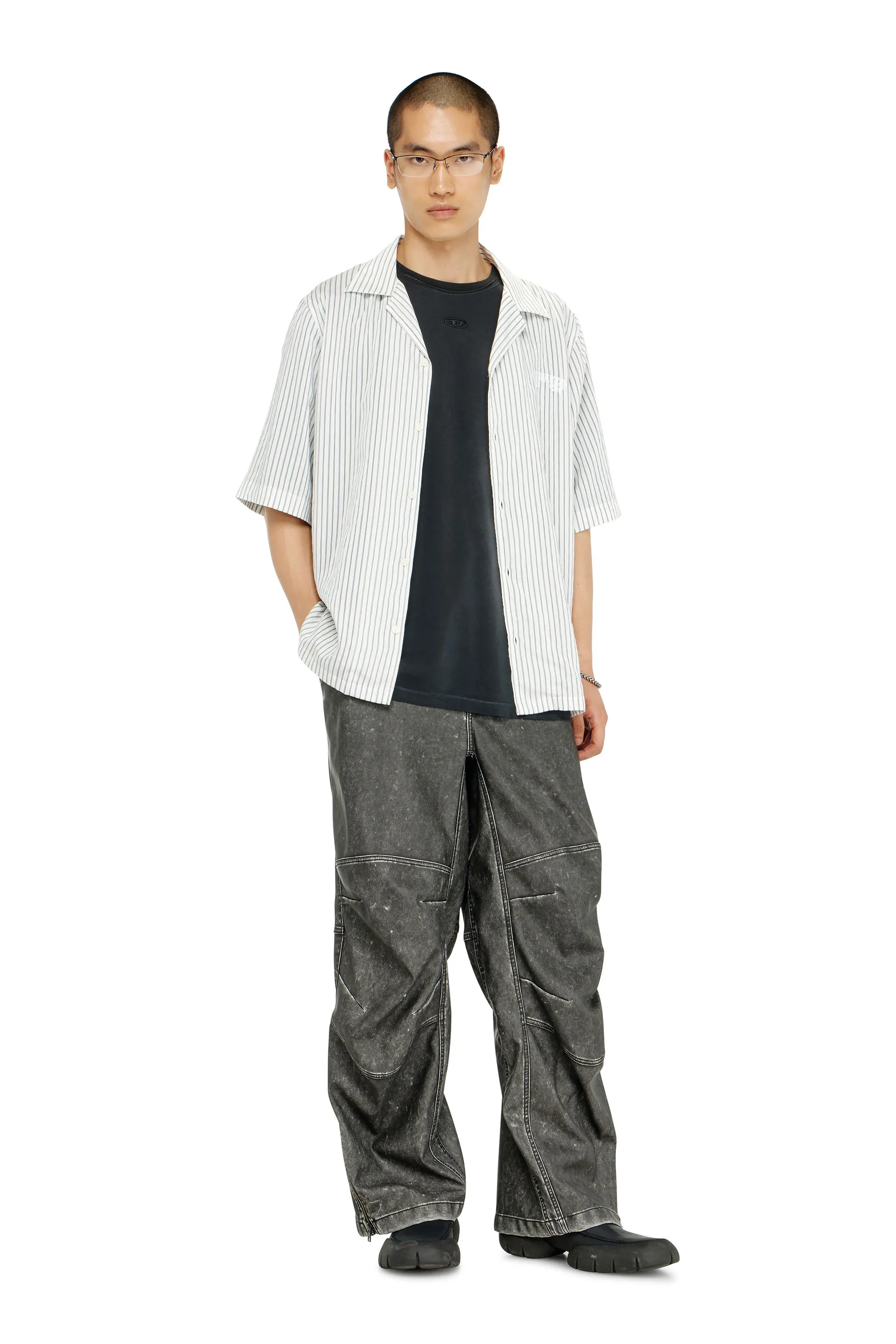Faded T-shirt with ripped pocket detail