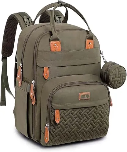 BabbleRoo Diaper Bag Backpack - Baby Essentials Tr…