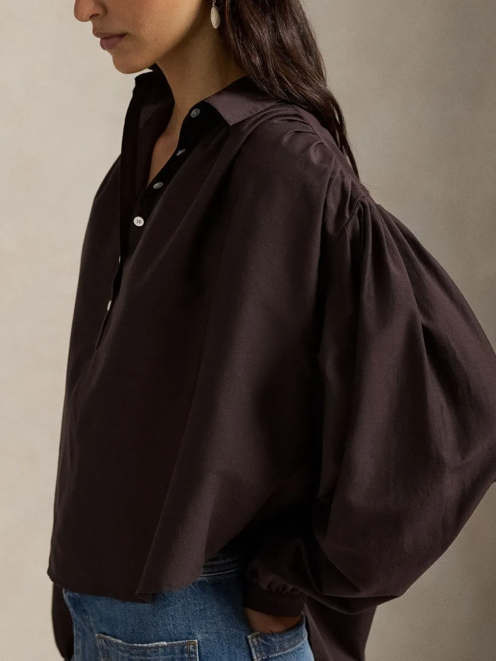 COTTON-SILK BLOUSE