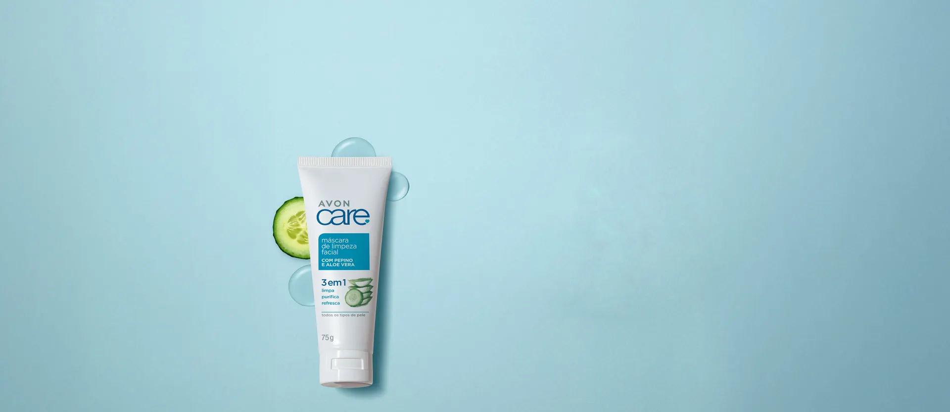 Avon Care Máscara de Limpeza Facial Pepino e Aloe Vera