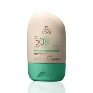 Protetor Solar Facial Pele Mista a Oleosa FPS 50 Natura Solar
