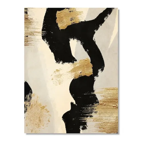 'Glam Collage II' Modern & Contemporary Premium Canvas Wall Art - 16x32