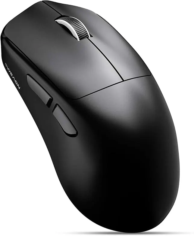 SEUNKWANG EWEADN X23Pro Wireless Gaming Mouse, PAW3311 Sensor, 49g Lightweight Mouse, 12000 DPI, 2.4G/BT5.0/USB-C Rechargeable Wireless Mouses with 6 Programmable Buttons for Laptop/PC/Mac, Black