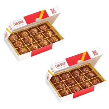 Collin Street Bakery Cake Bites Bundle, DeLuxe Fruitcake & Pineapple Pecan Cake, 2-pack, 24 Bites Total