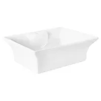 Bacha de apoyo para baño rectangular Trapecio blanca