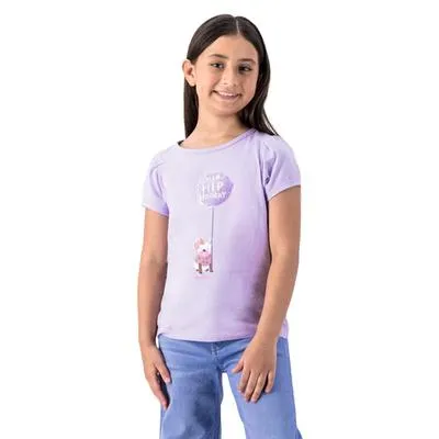 Playera Fantastic Niña Cuello Redondo Diseño Con lentejuelas