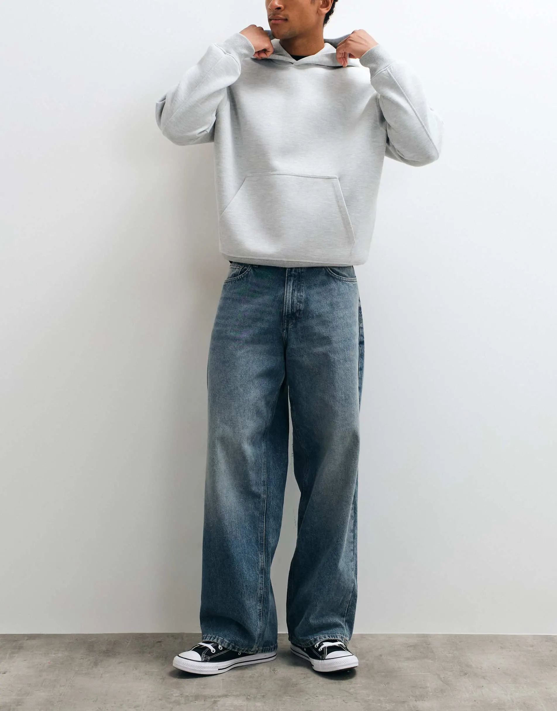 Jack & Jones Dave wide fit jeans in washed blue