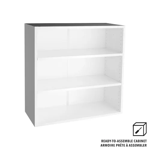 30 in. W x 30 H x 14 D Ready to Assemble Kitchen Wall Cabinet, White (W3030)