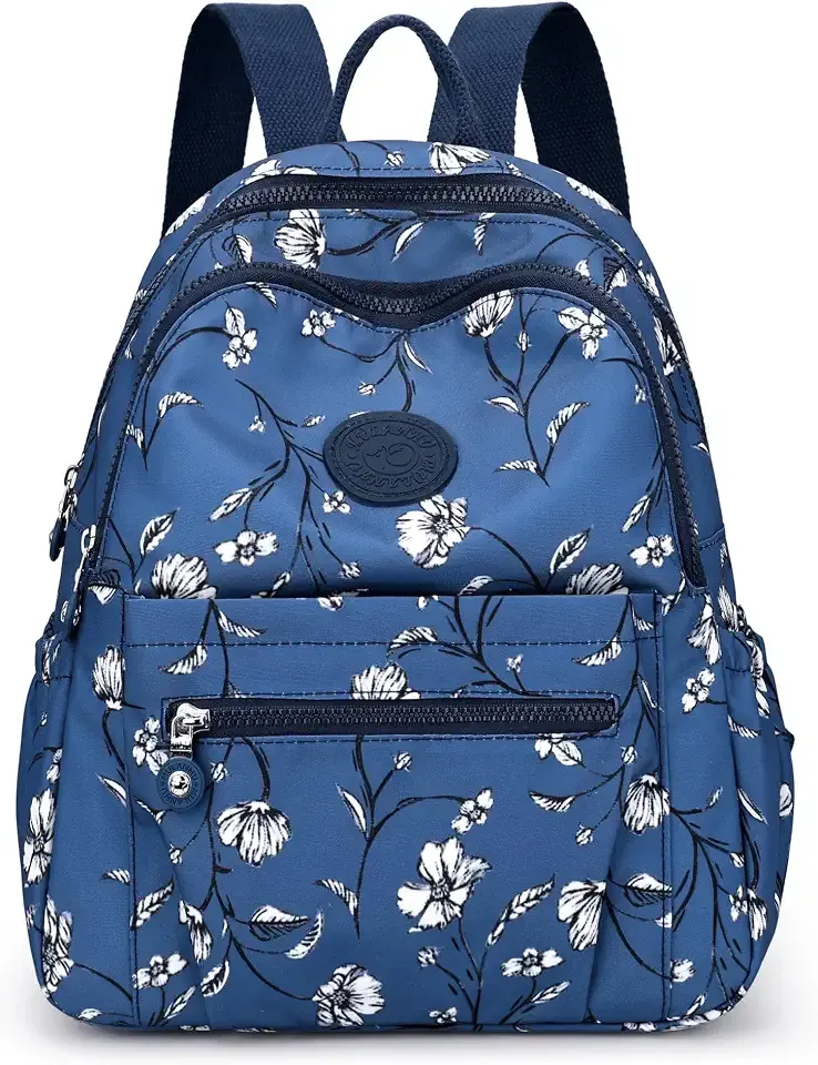 Mini Backpack Purse for Women,Small Nylon backpacks for Ladies Backpacks Women Anti Theft Travel Bag (Orchid)