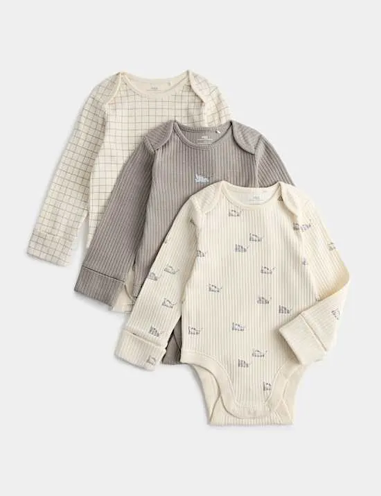 3er-Pack Bodys mit hohem Baumwollanteil (3,2 kg–3 J.)