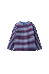 STRIPED HEART EMBROIDERY T-SHIRT