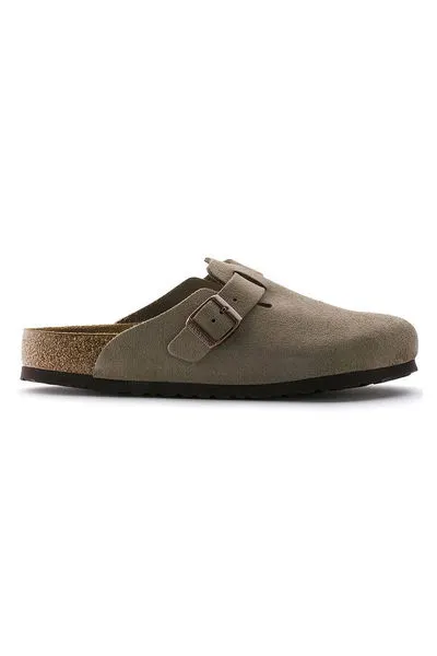 Boston Soft Footbed Suede Leather Taupe