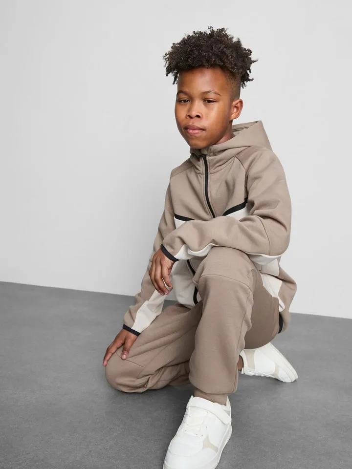 7–15 ans | Sweat à capuche de sport zippé contrecollé