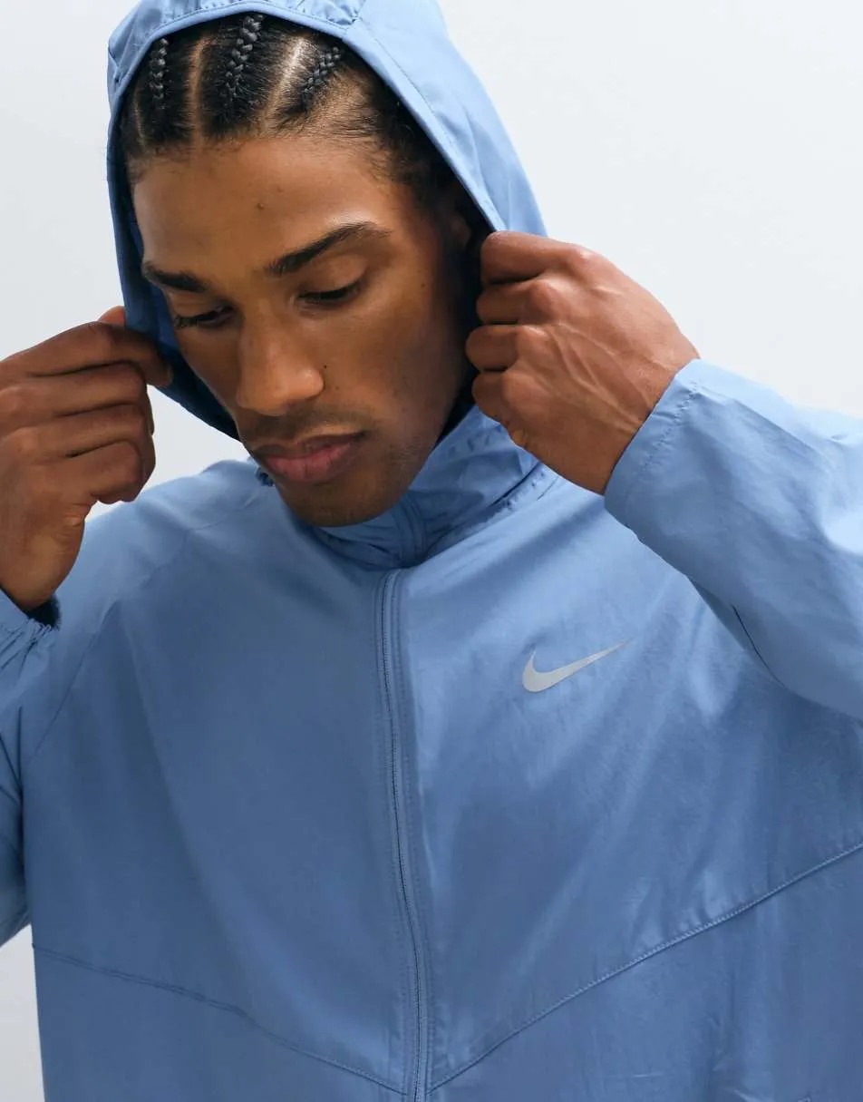 Nike Running Miler full zip jacket in blue