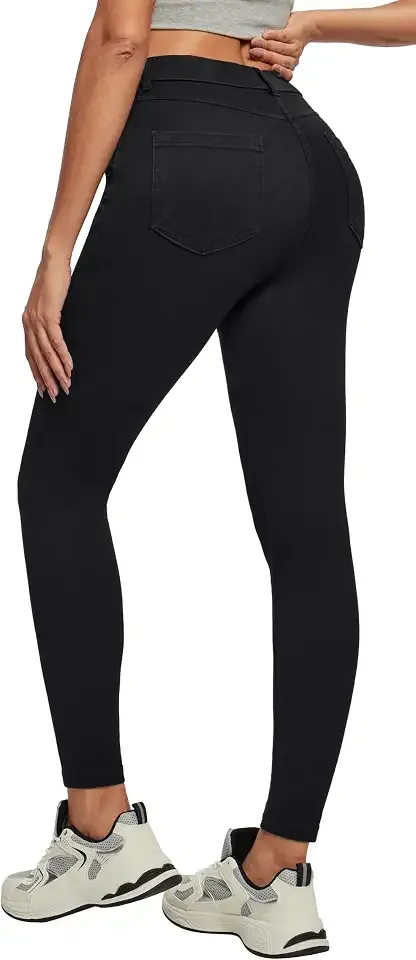 Women Jeans High Waisted Stretchy Skinny Jeans for Women Tummy Control Jeggings Pull on Jeans Leggings with Pockets