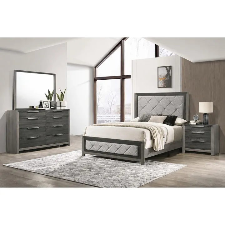 Cashmere Queen Size (4-Piece) Bedroom Set by Acme Furniture - Gray