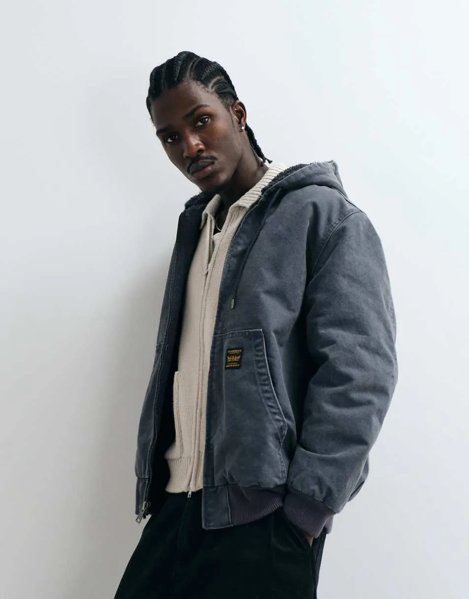 Levi's Workwear potero denim hooded jacket in grey