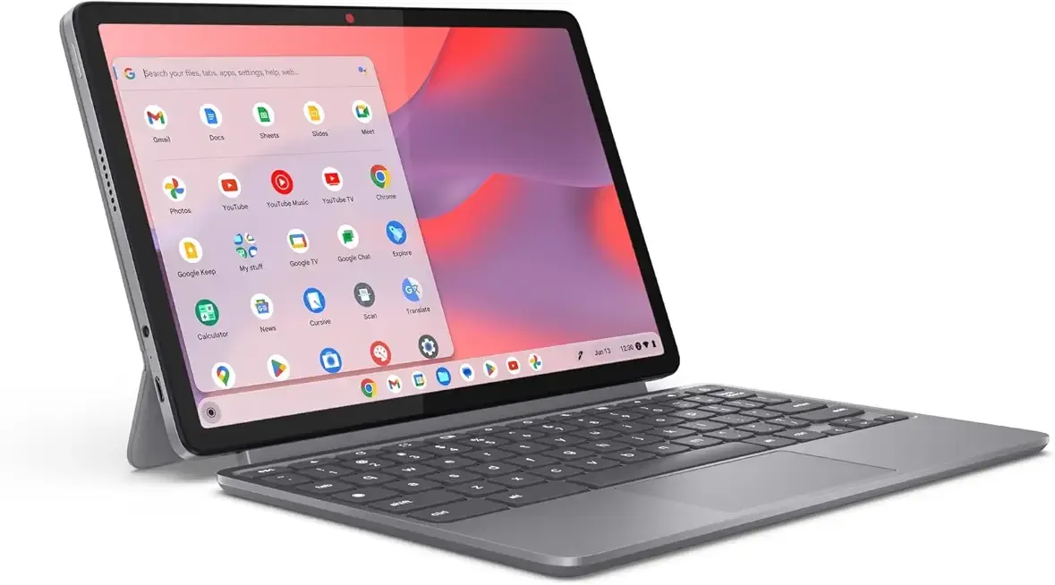 Lenovo Chromebook Duet - 2025 - Convertible Laptop - ChromeOS - 10.95" WUXGA IPS Touch Display - 4GB Memory - 64GB Storage - MediaTek Kompanio 838 - Luna Grey